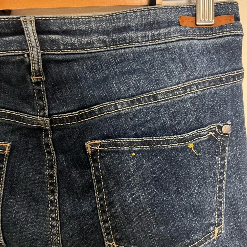 Pilcro and the Letterpress Deep Blue Denim Skinny Jeans Anthropologie Classic
